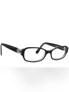 Michael Kors Black and Clear Women's Rectangular Eyeglass Frames